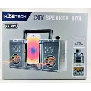 Vivitar Kids Tech Lightweight Portable DIY Building Speaker Box Kit Smartphones